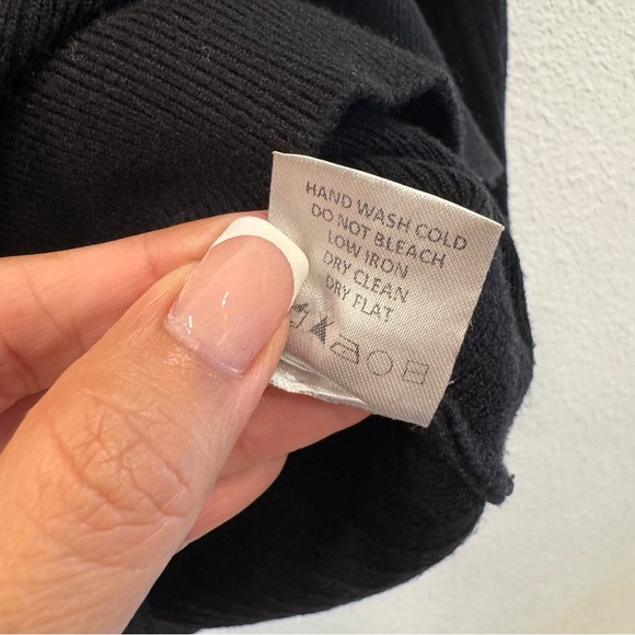 LPA Leona Sweater Size SM‎ Black Ribbed Neutral Casual Minimal Revolve Office - Picture 9 of 11